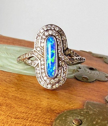 Sterling silver 925 - silver, opal
