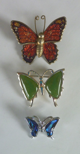 Vintage enamel butterfly - vintage,