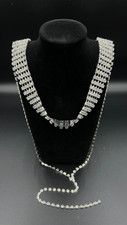 Dazzling Crystal Rhinestone Backdrop Necklace – Elegant Choker and Dramatic Drop