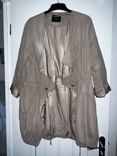 New Womens Dorothy Perkins Beige Poncho Style Lightweight Coat Jacket 14
