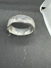 Vintage Silver Bangle Fully Hallmarked. Very Wide. Good Weight