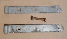 2 Vintage Reclaimed Metal Gate/Barn Door Hinges L. 12.3"