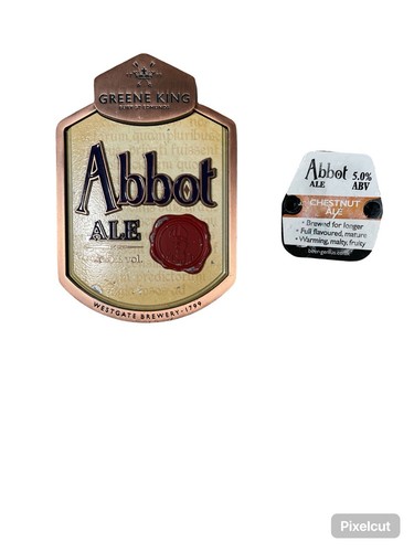 Abbot ale metal - metal, (green
