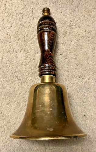 Antique school hand bell - antique,