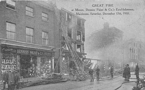Postcard maidstone great fire - postcard,