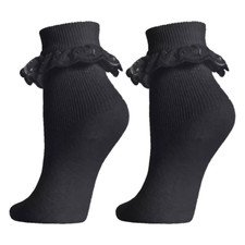 3/6/12 Pairs Girls Frilly Lace