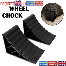 2X CAR MOTORHOME TRAILER WHEEL CHOCKS BLOCKS HEAVY DUTY CARAVAN VAN TRUCK