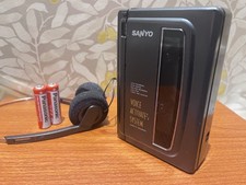 SERVICED Sanyo M 1118 Mono Cassette Recorder Player NEW BELT Walkman