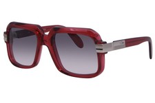 Cazal Legends 607 006SG Cherry Red/Silver Square Full Rim Sunglasses 56MM