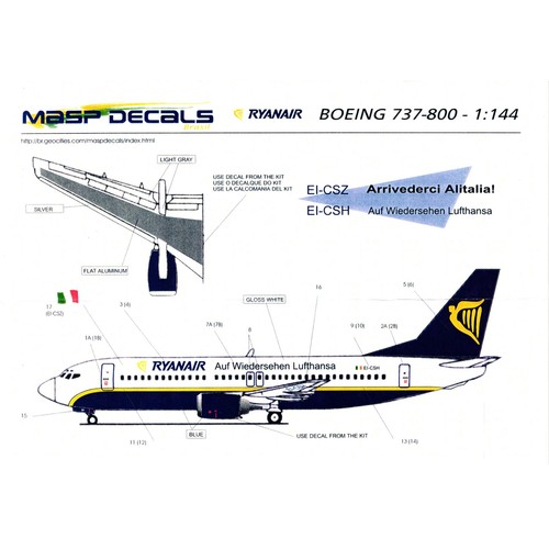Masp decals ryanair boeing - masp,