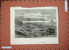 Original Old Antique Print