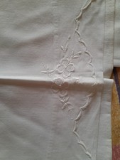 Pair Of Vintage White Cotton