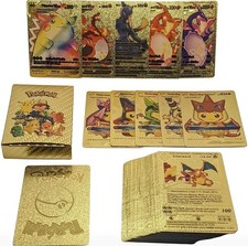 55PCS Pokemon Card Foil GOLD