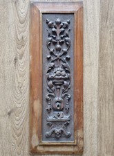 Antique Carved Wooden Panel Floral Foliate Ornate Reclaimed