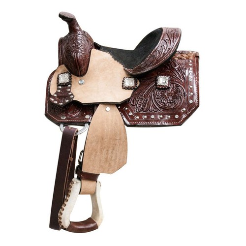 Double pony horse saddle - t,