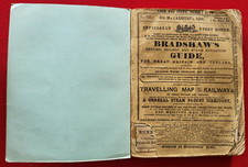 AUG 1859 Old Original Bradshaws Railway Guide Timetable Handbook