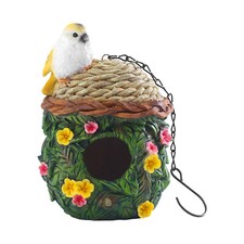 Bird House Decorative Cute Cage for Bird  Resin Bird House V6Y1