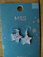 M&S Silver Tone Star Dangle