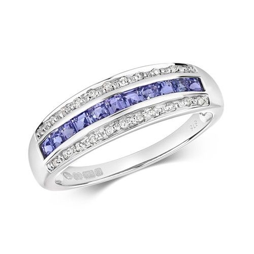 9ct white gold tanzanite and - gold,