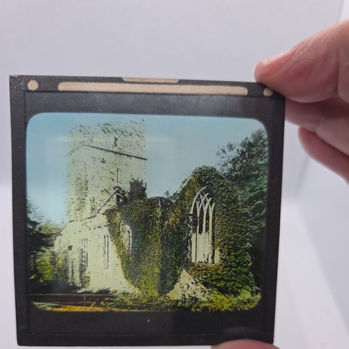 Glass magic lantern slide - glass, a