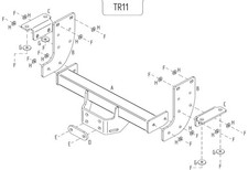Towtrust Fixed Flange Towbar