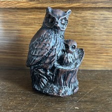 Bronze Effect Resin Owl-Bird