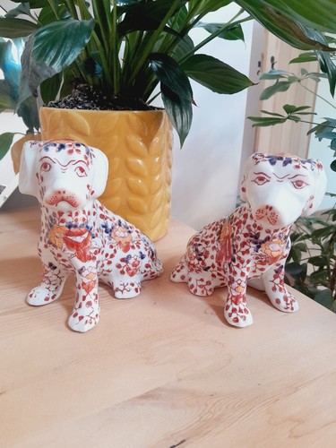 Pair vintage chinese imari - pair,