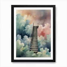 Stairway To Heaven 5 Art Print Framed Wall Art Poster Canvas Print Picture