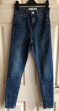 TOPSHOP Moto Jamie Jeans - skinny blue denim 25 Waist 32 Long