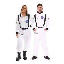 ADULTS ASTRONAUT COSTUME SPACEMAN FLIGHT UNIFORM UNISEX MENS LADIES FANCY DRESS 
