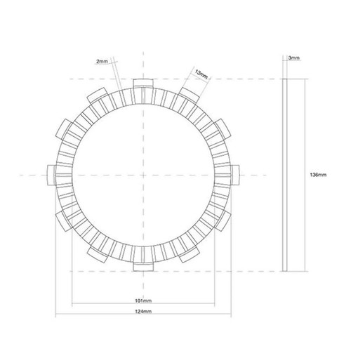 Fcc cranked single clutch disc - cranked,