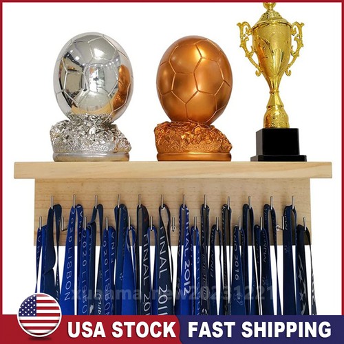 Wooden medal holder display - wooden,