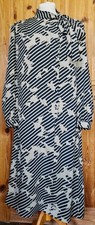 Reflections Vintage 1980s Pussy Bow Dress Geometric Print Size Medium
