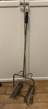 Vintage Clares Cast Iron Standing Boot Scraper & Brush with Rubber Handle Wells