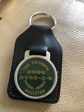 Triumph 2000 2500 - 2.5 Register Keyring Green - Black Leather Rare Collectible