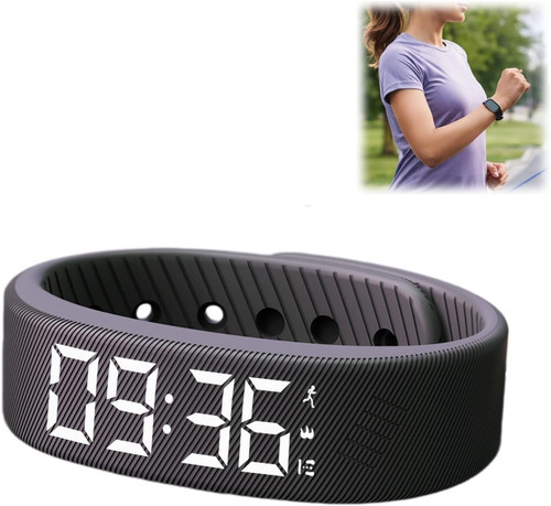 Black digital pedometer step - digital,