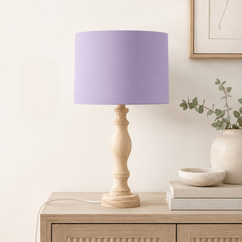 Plain lavender lampshade - plain,