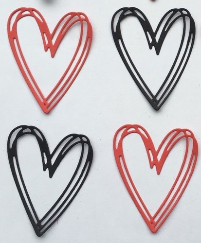 Modern heart die - modern, cut