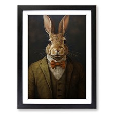 Hare in a Suit No.3 Framed