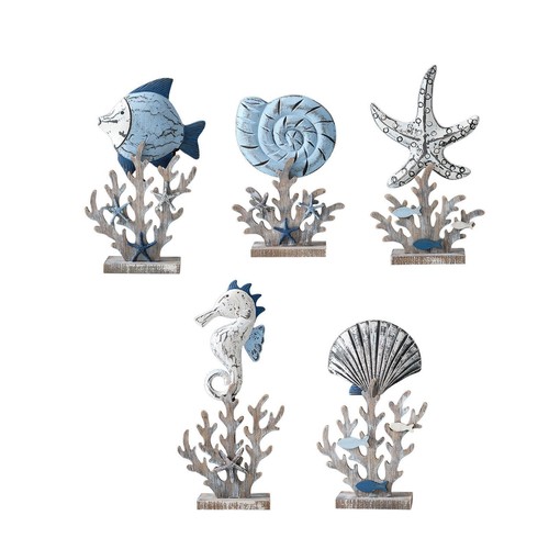 Wooden coral figurine - wooden,