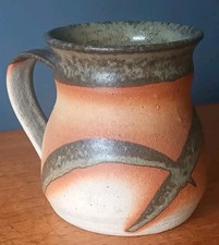 Large Vintage Cornish Studio Art Pottery Mug - Graham Fern - Porthleven
