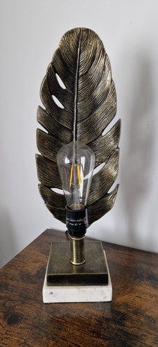 Qazqa art deco bronze leaf - art,