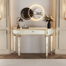 47" Half-Moon Mirrored Console