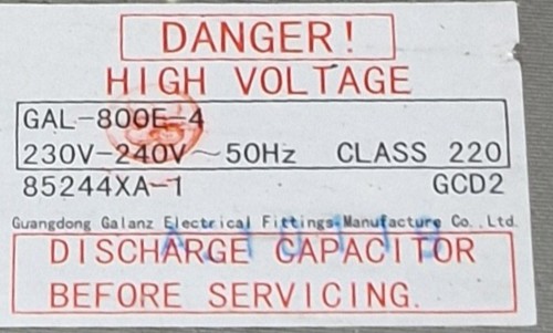 High voltage microwave - high,