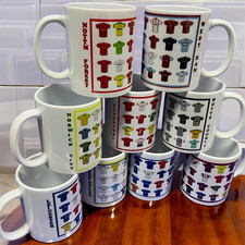 football shirt mugs |football team |personalised| mug for football fans|