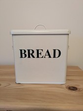 Large Vintage Enamel Bread Bin Kitchenalia  Decorative, Storage Tin. 1930 - 50s