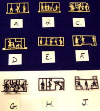 LLEDO PLASTIC FIGURES (NINE DIFFERENT PLASTIC FIGURE SETS FOR LLEDO MODELS) NEW