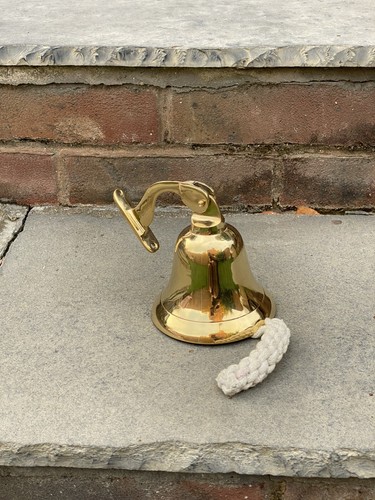 Solid brass bell 10cm - brass, 4”