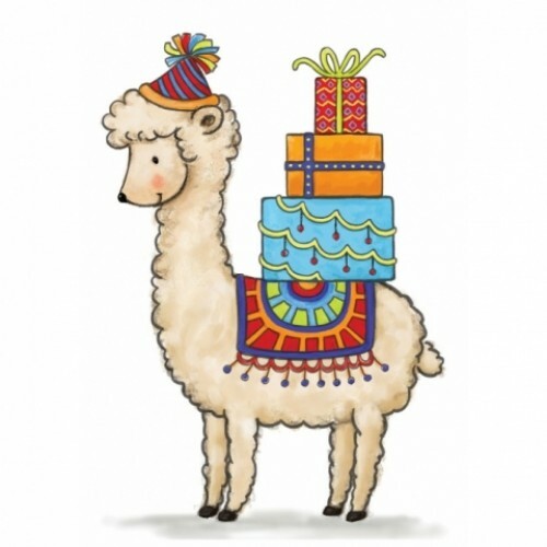 Birthday llama wild rose - birthday,