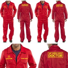 Personalised Air Ambulance Boilersuit Paramedic or Doctor Uniform Fancy dress